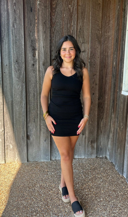 Ribbed Seamless Mini Dress