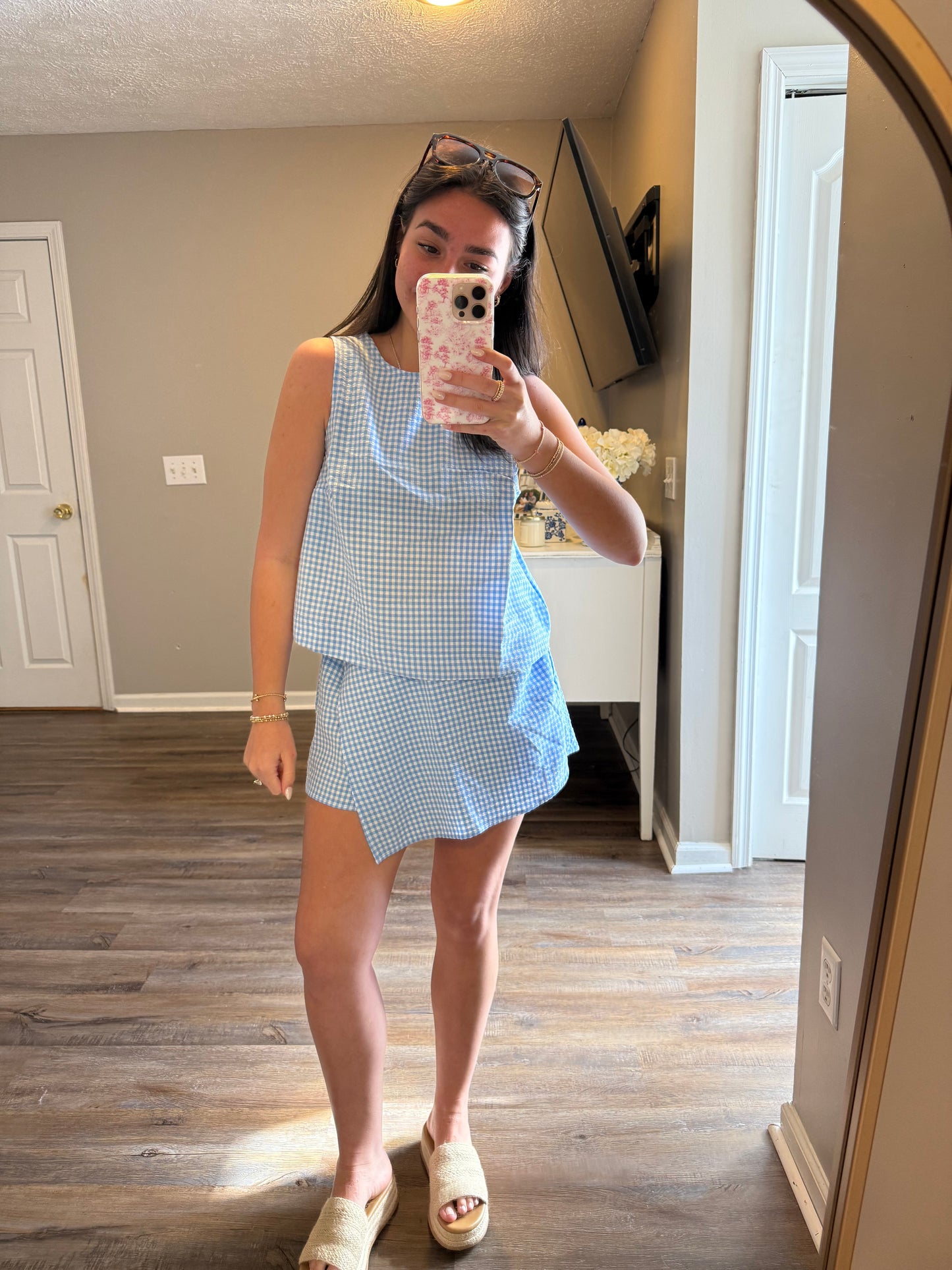 Blue Gingham Set