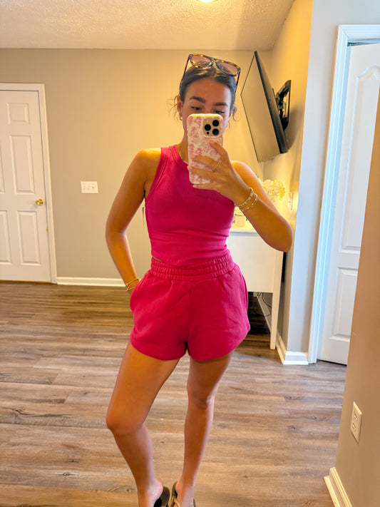 Plum Sweatshort