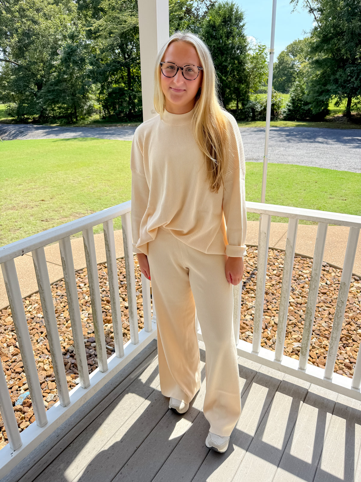 Cream Knit Set