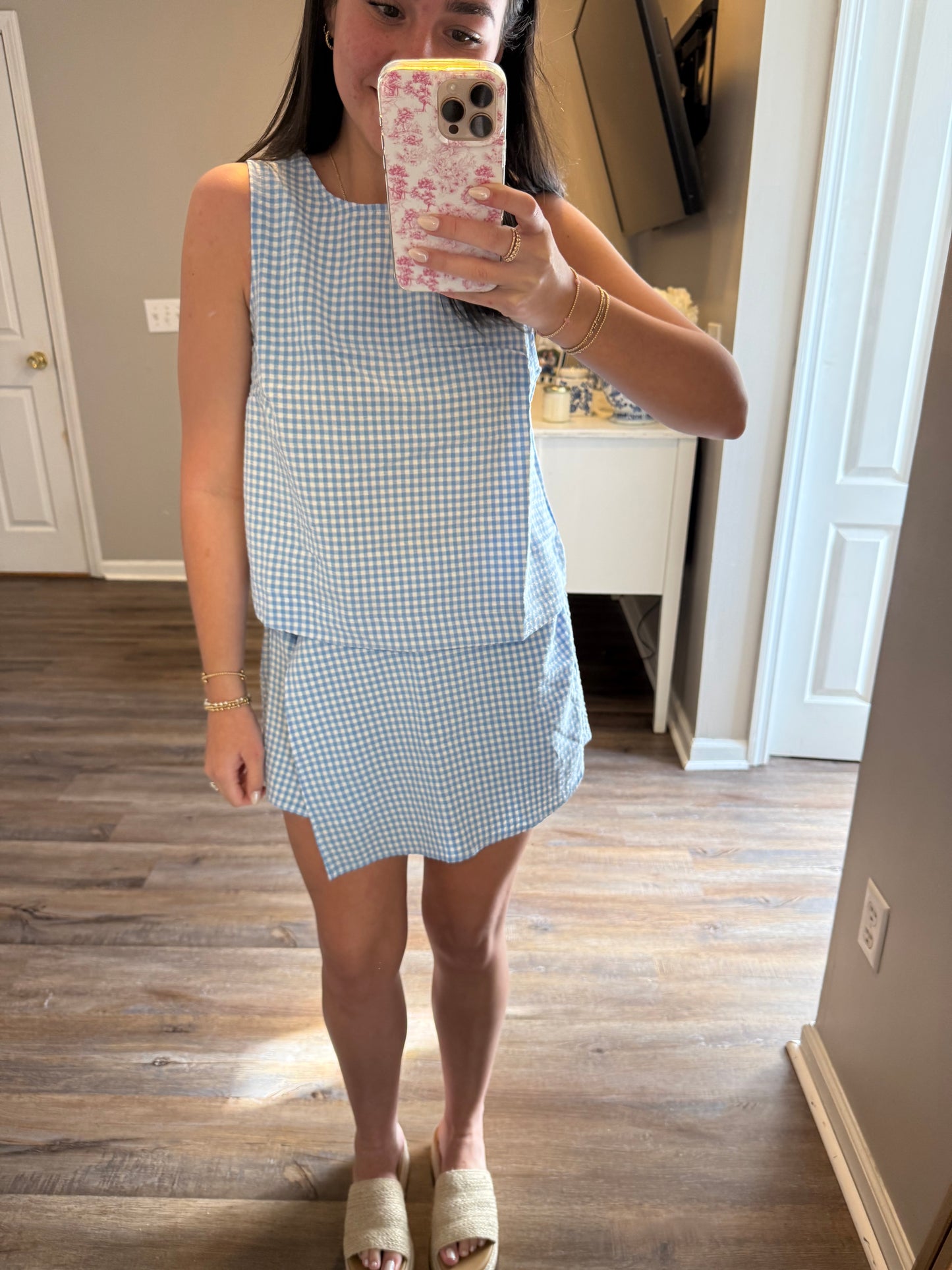 Blue Gingham Set