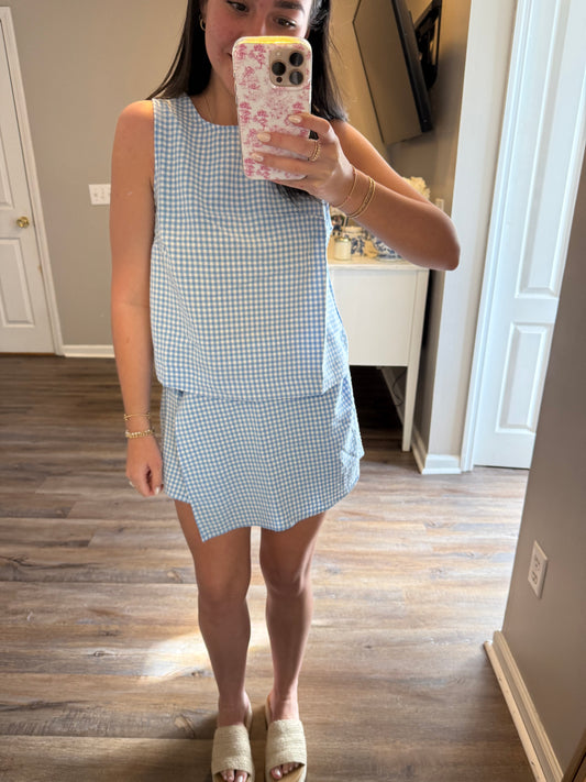 Blue Gingham Set