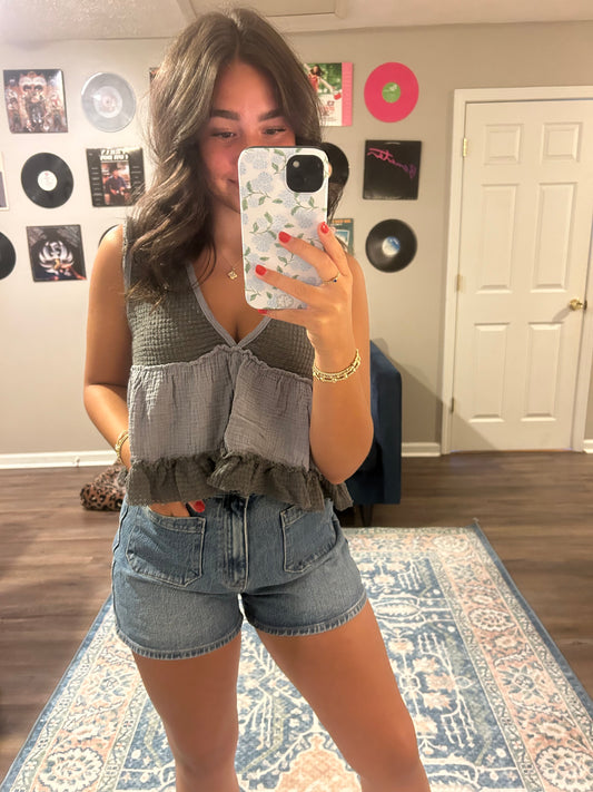 Sleeveless Babydoll Top